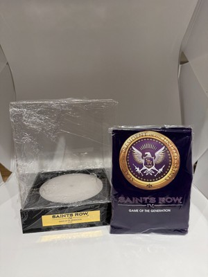  BRAND NEW Saints Row IV Game of the Generation Display Case/Velvet Bag/Statue