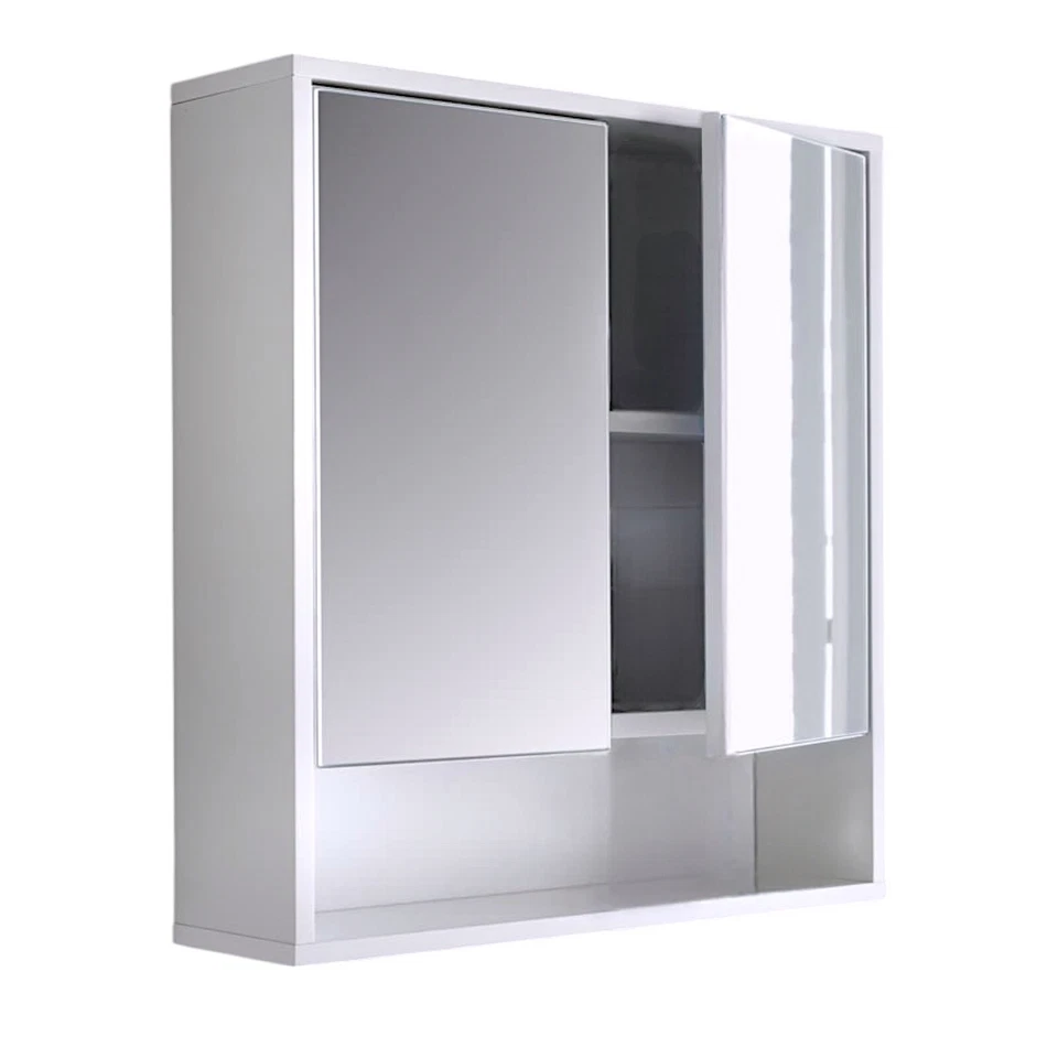 New Stunning Norsk High Gloss Bathroom Mirror Cabinet Perfect Bathroom Storage - Image 2 of 3