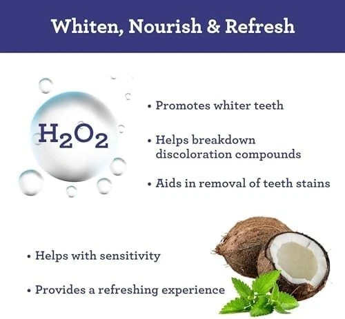 Tiras blanqueadoras de dientes GuruNanda con aceite de coco - 14 tiras seguras de esmalte Foto 2 de 4