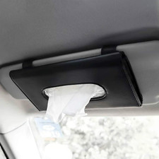 Visor Tissue Box Holder - PU Leather Van Truck Vehicle Car Tissues Case Dispense
