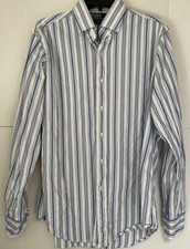 POLO RALPH LAUREN mens Regent custom fit stripe long sleeve button up shirt L