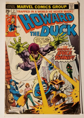 HOWARD THE DUCK #2 1976 Marvel by Gerber & Brunner, Deadly Space Turnip!