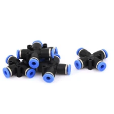 5 Pcs 4mm Pneumatic Equal Cross Union Push In Fitting Quick Connect Air Tube