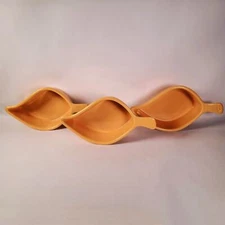Chantal Ramekin Leaf 12-Ounce Bakeware Baking Dish Orange Enamel 93-LO15 Setof 3