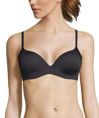 Maidenform Smooth Finish Push Up Bra Black 34D NWT! $38