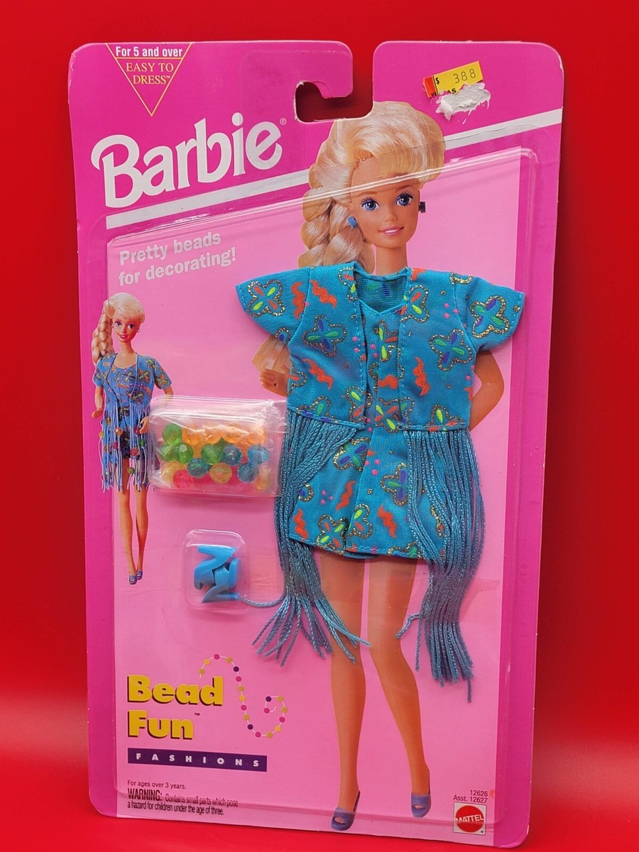 1994 Vintage Mattel Barbie Bead Fun Fashions Choose Pink Yellow