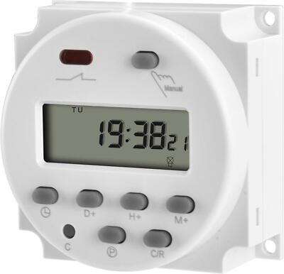 Digital LCD Power Weekly Programmable Timer Relais Switch CN101A DC 12V 16 Amp