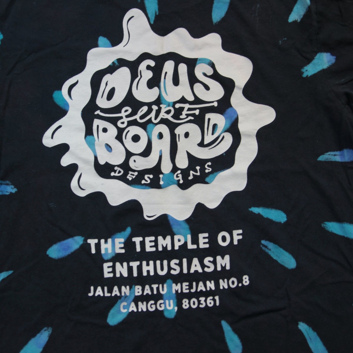 DeusExMachina TシャツTEMPLE OF ENTHUSIASM NF バリデウス送込 Deus】デウスTシャツセール・THE ENTHUSIASM・バリ島発送料込