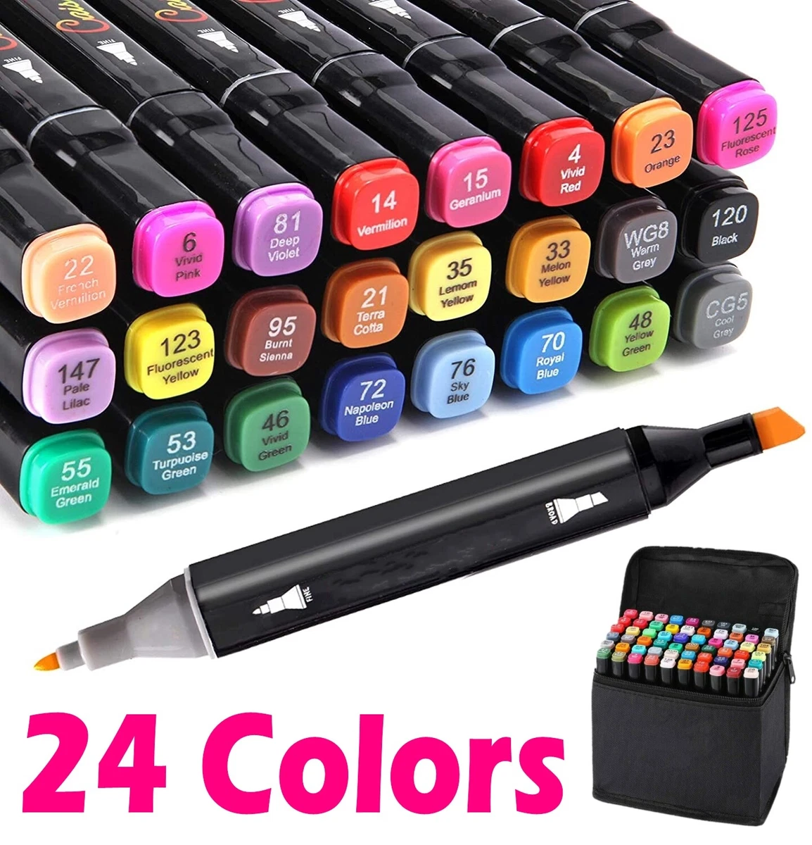 Mr. Pen- Felt Tip Pens, 16 Pack, Colored Felt Tip Pens, Marker