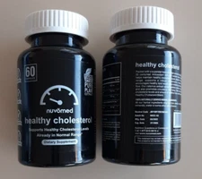 2 X NuvoMed HEALTHY CHOLESTEROL 2 60ct Dietary Supplement Plant Extract EXP 7/25
