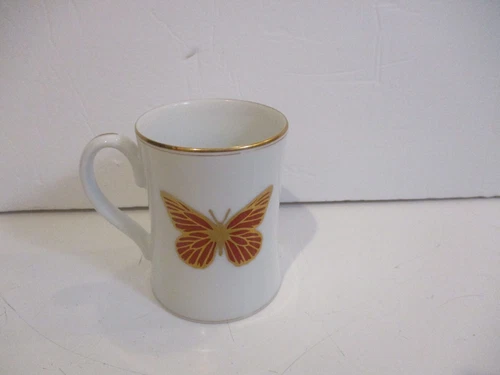 1 -Vintage Fitz & Floyd Golden Butterfly Fine Porcelain Mugs Coffee/Tea Cup