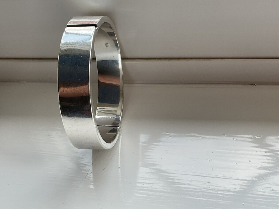 STERLING SILVER Birmingham Hallmark BANGLE BRACELET WOMENS 35 GRAMS