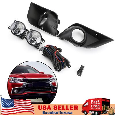 Front Bumper Fog Light Kit For Mitsubishi Outlander Sport ASX RVR 2016-2018 USA