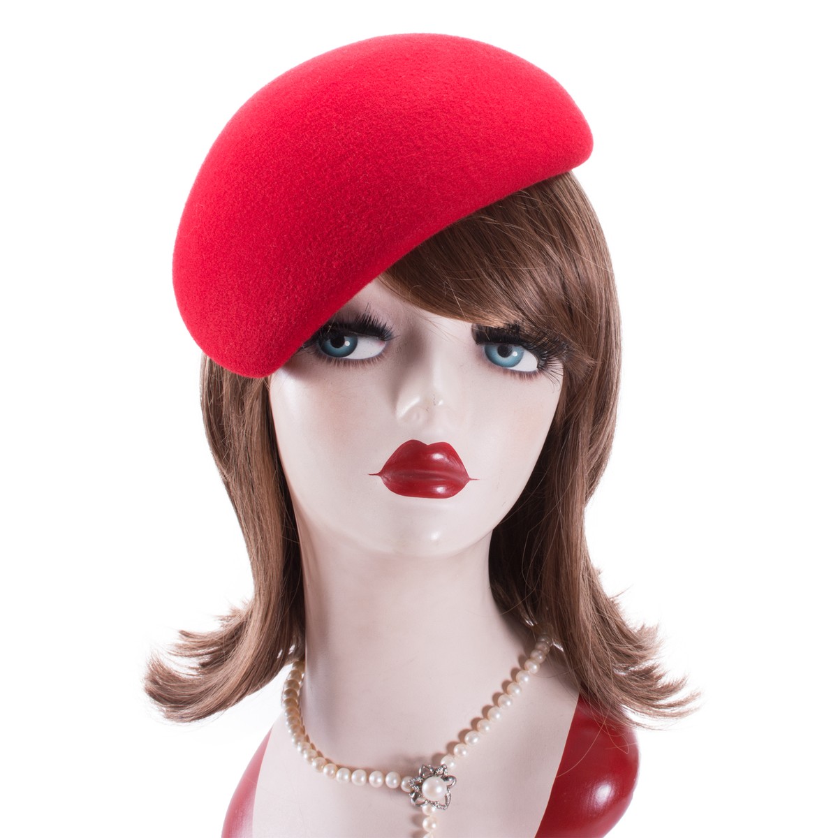 Women 100% Wool Felt Tilt Hat Cocktail Fascinator Untrimmed  display picture 2