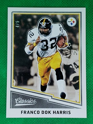 Franco Dok Harris 2017 Panini Classics Card #159 SSP Parallel SN 4/5 - Steelers