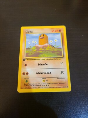 GERMAN 1st EDITION POKEMON CARD BASE SET DIGLETT 47/102 - UNPLAYED  CONDITION