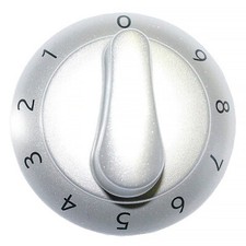 Knebel Juno 319349679/5 für Kochstelle Energieregler Einkreis silber für Herd