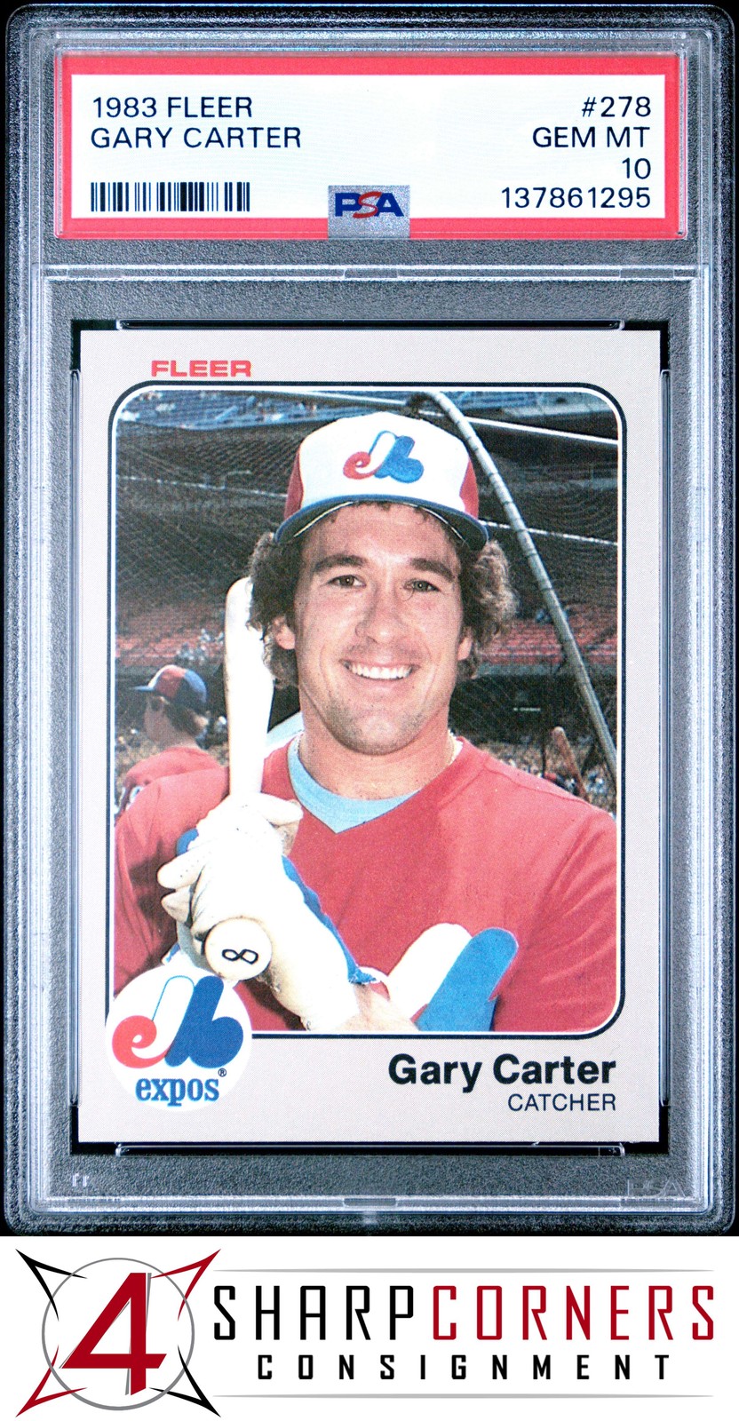 1983 FLEER #278 GARY CARTER EXPOS HOF PSA 10