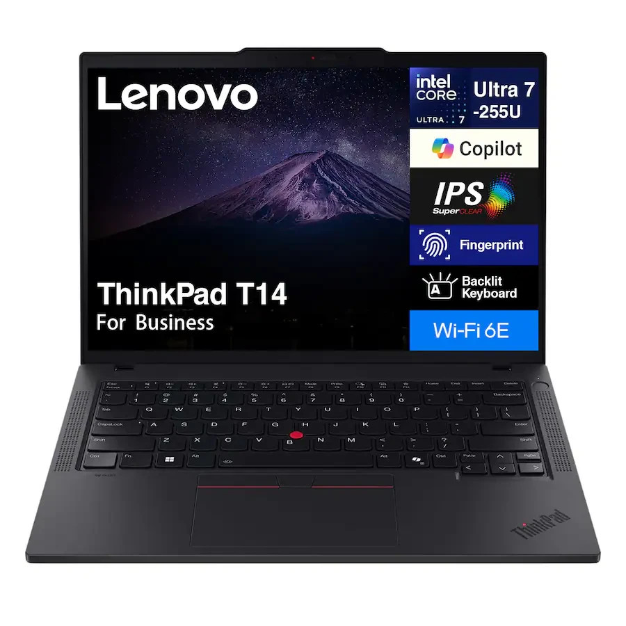 Lenovo ThinkPad T14, 14.0-Inch Laptop, with Intel Ultra 7-255U, Windows 11 Pro