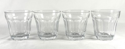  Pasabahce 10 Panel Rocks Glasses Set of 4 8oz Clear Tumblers Turkey.