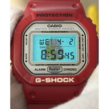 Casio G-SHOCK DW-5600 Wave Rider Red Metallic Limited Used Surfing Watch