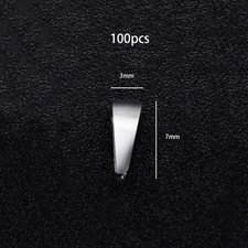100Pcs No Fade Stainless Steel Pendant Bails Charm Clasp Pinch Clips Buckle Hook