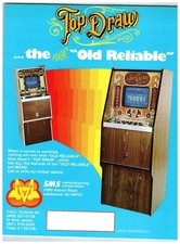 SMS Manufacturing Top Draw Video Poker Arcade Gaming Machine Brochure Flyer