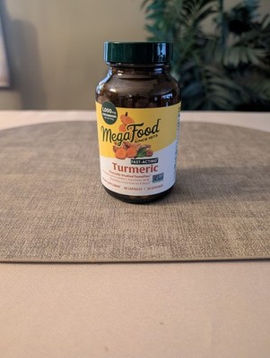 Megafood Fast Acting Turmeric 60 Capsules Exp. 8/27