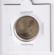 AUSTRALIAN: 2019 $1 UNC AUSSIE COIN HUNT ALPHABET LETTER  F FOOTBALL #2720