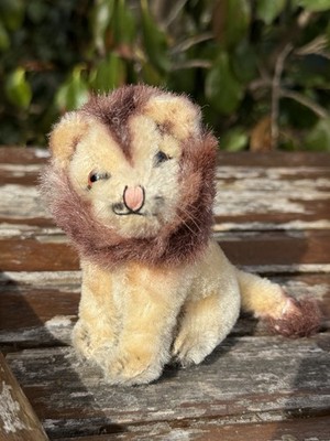 Vintage Ideal Teddybär Löwe - Gert - alt 4 Zoll amerikanischer antiker Mohair Löwe