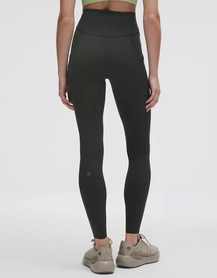 Leggings ajustados de tiro alto rápidos y gratuitos Lululemon en verde selva tropical talla 8 Foto 3 de 4