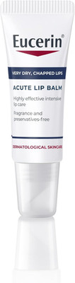 Eucerin Akuter Lippenbalsam 10 ml, pflegende Lippenpflege für sehr trockene, rissige Lippen, trockene