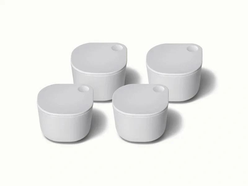 4pc Dot containers w/Lid Easy to Store Non Toxic Perfect for Sauces Eco-Friendly