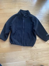 Zara Kids Boys Black Fleece Jacket Full Zip Pockets Size 5 Years