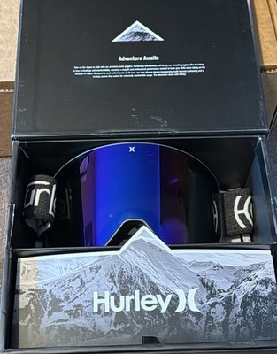 Hurley Visage Premium Snow Goggles & Case Lumin Blue/Persimmon