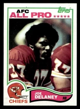 Joe Delaney 1982 Topps Rookie Card #112 Kansas City Chiefs