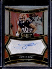 2024 Panini Select Chase Brown Signatures Auto #/399 Bengals