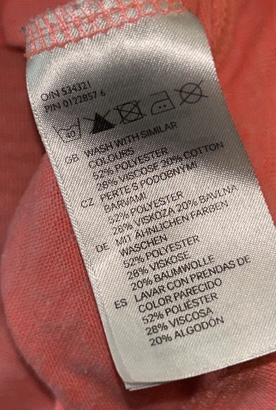 Basic HM Medium Pullover Long Sleeve Neon Orange … - image 3