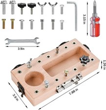 Montessori Screwdriver Board Set with Lock and Key, Montessori Toys for 3 4 5 Ye