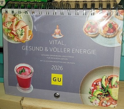 G|U - Vital, gesund & voller Energie  Buch-Kalender 2026 A5 Rezepte und Yoga NEU