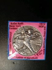 Babe Ruth  - Father Of Baseball  - N.Y. Yankees  - 38 grams - .925 Silver  107.70 per troy oz