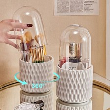 360 Rotating Large Capacity Transparent Makeup Brush Storage Pen Holder Acrylic