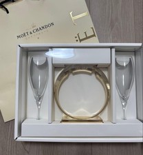 Moët Chandon Pair of Glasses Ring Holder Set Limited Edition Champagne with Box