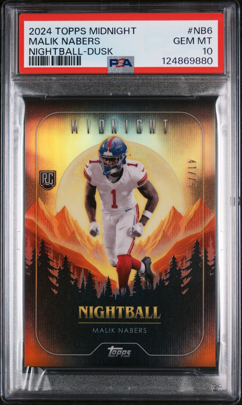 Malik Nabers Topps Midnight Nightball #NB6 Dusk