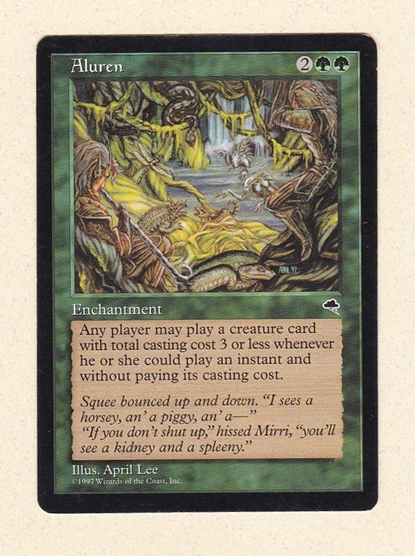 MtG Magic the Gathering Card - ALUREN, Tempest Set #213, 1997 NM