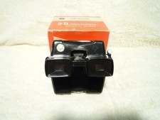 SAWYER'S VIEW-MASTER 3-D BAKELITE FOCUSING VIEWER with BOX  MODEL D  WORKS 