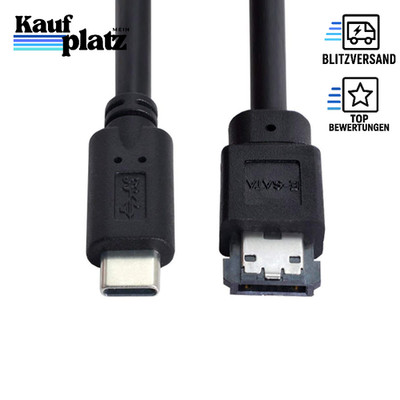 USB C zu eSATA Kabel 1m für HDD SSD ODD Einwegübertragung Datenkabel