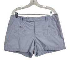 LOFT Womens Shorts Size 12 Light Gray Cotton Casual Summer