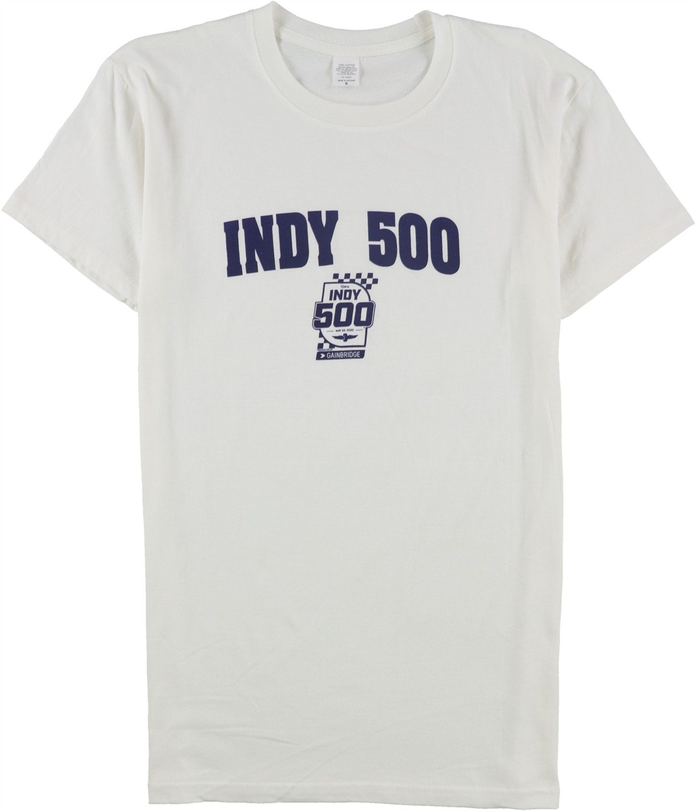 Indy 500 Mens Logo Print Graphic T-Shirt White Small 4590₽