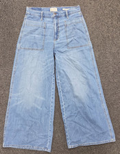 Universal Thread Womens Highest Rise Palazzo Wide Leg Jeans Light Wash Front Pat